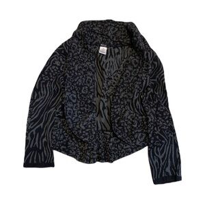 Style & Co. Petite Animal Print Cardigan - Size M/M
